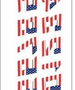 Mi 3 Store 5pcs/lot American Country Flag Tattoo Stickers Independence Day 4th Of July Body Face Art Tattoo Decals For National Day Patriotic Theme Party Supplies