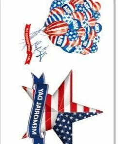 Mi 3 Store 5pcs/lot American Country Flag Tattoo Stickers Independence Day 4th Of July Body Face Art Tattoo Decals For National Day Patriotic Theme Party Supplies