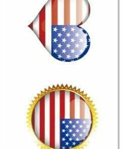 Mi 3 Store 5pcs/lot American Country Flag Tattoo Stickers Independence Day 4th Of July Body Face Art Tattoo Decals For National Day Patriotic Theme Party Supplies