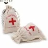HONGKONG DMAX LIMITED 5pcs Wedding Hangover Kit Bags 10*14cm Cotton Cross Jewelry Favor Bags Bachelorette Hen Bridal Shower Champagne Party Gift Bag