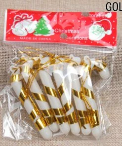 Fammily Dreeam Factory Store Christmas Ornaments 6 Pcs Christmas Candy Cane Ornaments Festival Party Xmas Tree Hanging Decoration Christmas Decoration Supplies