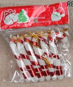 Fammily Dreeam Factory Store Christmas Ornaments 6 Pcs Christmas Candy Cane Ornaments Festival Party Xmas Tree Hanging Decoration Christmas Decoration Supplies