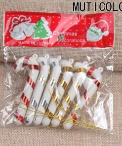 Fammily Dreeam Factory Store Christmas Ornaments 6 Pcs Christmas Candy Cane Ornaments Festival Party Xmas Tree Hanging Decoration Christmas Decoration Supplies