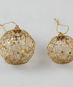 Inicio & Jardim Camellia Store Christmas Decorations 6 Pcs Glitter 5/6cm Christmas Tree Hollow Out Balls Xmas Tree Gold Ball Decorations Christmas Ornaments Party Wedding Home Decor