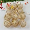 Inicio & Jardim Camellia Store Christmas Decorations 6 Pcs Glitter 5/6cm Christmas Tree Hollow Out Balls Xmas Tree Gold Ball Decorations Christmas Ornaments Party Wedding Home Decor
