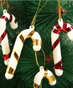 Ali-Family01 Store Christmas Ornaments 6 Pcs/lot Christmas Candy Cane Ornaments Festival Party Xmas Tree Hanging Decoration Christmas Decoration Supplies