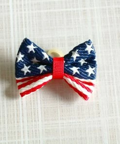 Onlineamericanstore 20pcs Pet Puppy Dog Cat Hair Bows Bowknot Hair Bows Red White Blue Pet Hair Accessories Bows Pet Supplies Christmas Pets Collection