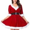 Shop2807066 Store Autumn Women Dress Christmas Costume Girls Hooded Santa Sweetie Christmas Outfit Christmas Women Clothing