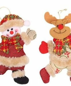 Online American Store 2021 Christmas Decorations,4 Pack Xmas Tree Decorations Christmas Ornaments Gift Santa Claus Snowman Tree Toy Doll Hang Decor Merry Christmas Decorative Pendants Party Decor Gifts Home Bedroom (4pc)