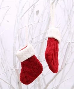 Xenon30 2pcs Xmas Decor Santa Claus Snowman Kitchen Tableware Holder Pocket Dinner Cutlery Bag Party Christmas Table Decoration Cutlery