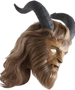 The American Store Movie Beauty And The Beast Mask Cosplay Prince Beast Mask Halloween Carnival Party Decoration Latex Lion Horror Mask With Wig Halloween Mask