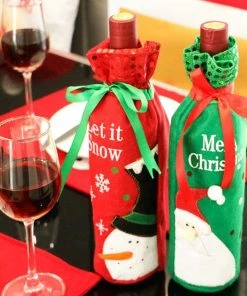 Applique Art Store Urijk Wine Cover Bottle Bags Christmas Dinner Party Table Decorations For Home Santa Claus Snowman Gift New Year Party Supplies 12 Applique Art Store Urijk Wine Cover Bottle Bags Christmas Dinner Party Table Decorations For Home Santa Claus Snowman Gift New Year Party Supplies
