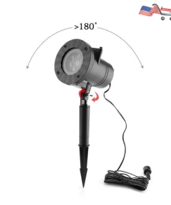 Onlineamericanstore 12 Patterns Christmas Decoration Laser Snowflake Projector - Outdoor LED Waterproof Disco Lights For Home & Garden Laser Christmas Lights