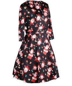 SYourself Store 2018 New Winter Christmas Dress For Women Elk Snowflake Autumn Long Sleeve 5XL Plus Size Lady Casual A-Line Mini Dress Vestidos