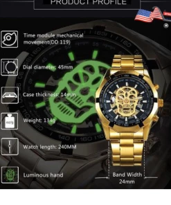 Onlineamericanstore Skeleton Steampunk Auto Mechanical Mens Watch - Best Fathers Day Gift, Husband Gift, Boyfriend Gift, Anniversary Gift, Free Shipping Halloween Jewelry 21 Onlineamericanstore Skeleton Steampunk Auto Mechanical Mens Watch - Best Fathers Day Gift, Husband Gift, Boyfriend Gift, Anniversary Gift, Free Shipping Halloween Jewelry