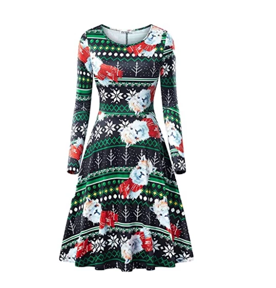 Shop4530021 Store Christmas Women Clothing 2018 Autumn Women Christmas Dress XL Plus Size New Year Festival Large Size Long Sleeve Tree Casual Vintage Winter Dress Ladies 8 Shop4530021 Store Christmas Women Clothing 2018 Autumn Women Christmas Dress XL Plus Size New Year Festival Large Size Long Sleeve Tree Casual Vintage Winter Dress Ladies