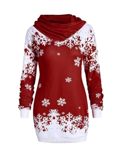 TONSEE Store Christmas Women Clothing 2018 Christmas Sweatshirt Women New Fashions Santa Claus Snowflake Skew Neck Autumn Causal Long Pullover Sweatshirts Clothes 14 TONSEE Store Christmas Women Clothing 2018 Christmas Sweatshirt Women New Fashions Santa Claus Snowflake Skew Neck Autumn Causal Long Pullover Sweatshirts Clothes