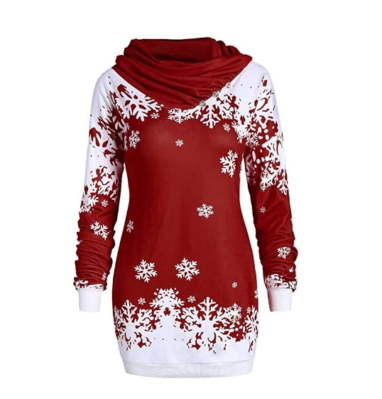 TONSEE Store Christmas Women Clothing 2018 Christmas Sweatshirt Women New Fashions Santa Claus Snowflake Skew Neck Autumn Causal Long Pullover Sweatshirts Clothes 8 TONSEE Store Christmas Women Clothing 2018 Christmas Sweatshirt Women New Fashions Santa Claus Snowflake Skew Neck Autumn Causal Long Pullover Sweatshirts Clothes