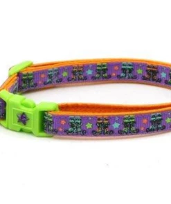 Onlineamericanstore Halloween Large Size Cat Collar | Witchy Boots On Purple Halloween Kitten Collar Halloween Pets Accessories