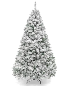 GLOBO MEJOR Store Mini Christmas Tree Artificial Flocking Snow Christmas Tree LED Multicolor Lights Holiday Decoration Arbol De Navidad