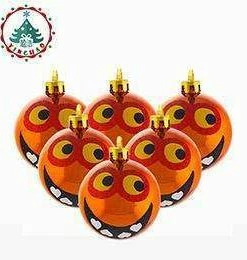 InHoo Decro Store 6pcs Halloween Accessories Party Spider Haunted House Hanging Red Eye Lob Ball Party Supplies Halloween Decor Christmas Balls