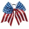 The American Store 7'' Print Glitter 4th Of July Cheer Bow With Elastic Hair Band For Kid Girl American Flag Hair Bow Cheerleading Hair Accessories 2 The American Store 7'' Print Glitter 4th Of July Cheer Bow With Elastic Hair Band For Kid Girl American Flag Hair Bow Cheerleading Hair Accessories