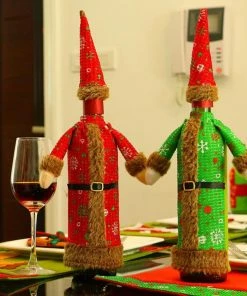 Applique Art Store Urijk Wine Cover Bottle Bags Christmas Dinner Party Table Decorations For Home Santa Claus Snowman Gift New Year Party Supplies 16 Applique Art Store Urijk Wine Cover Bottle Bags Christmas Dinner Party Table Decorations For Home Santa Claus Snowman Gift New Year Party Supplies