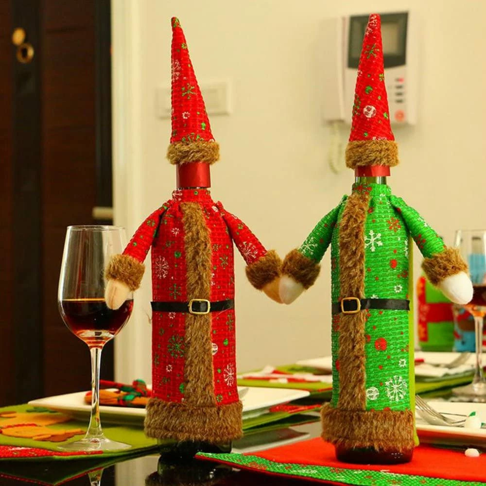 Applique Art Store Urijk Wine Cover Bottle Bags Christmas Dinner Party Table Decorations For Home Santa Claus Snowman Gift New Year Party Supplies 9 Applique Art Store Urijk Wine Cover Bottle Bags Christmas Dinner Party Table Decorations For Home Santa Claus Snowman Gift New Year Party Supplies
