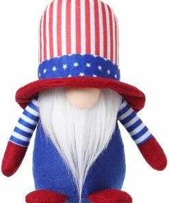 Onlineamericanstore Patriotic Theme Party Supplies American Patriotic Gnome, Stars And Stripes Decor,Holiday Decor, Independence Day Gift, 4th Of July, Red White And Blue, Hygge, Summer Decor