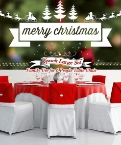 ShenZhen Drop Shipping Store Christmas Decorations For Home Kitchen Table Embroidered Chair Covers Christmas Holiday Home Decoracion Navidad 2018 Xmas Christmas Snowman Decorations