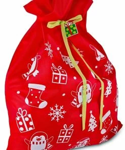 Topicnet Exquisite Christmas Day Decoration Santa Large Sack Stocking Big Gift Bags HO HO Christmas Santa Claus Xmas Gifts Navidad Bags