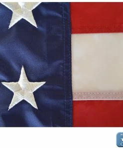 Online American Store Annin Flagmakers Model 2270 American Flag 5x8 Ft. Nylon SolarGuard Nyl-Glo, 100% Made In USA With Sewn Stripes, Embroidered Stars And Brass Grommets.