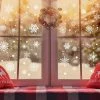 The American Store Christmas Home Decor Christmas Decorative Decal Window Stickers Removable Xmas Glass Wall Stickers Merry Christmas Snowflake Sticker Home Decor