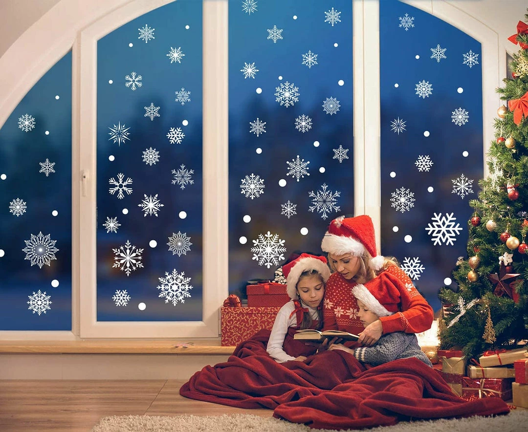 The American Store Christmas Home Decor Christmas Decorative Decal Window Stickers Removable Xmas Glass Wall Stickers Merry Christmas Snowflake Sticker Home Decor 4 The American Store Christmas Home Decor Christmas Decorative Decal Window Stickers Removable Xmas Glass Wall Stickers Merry Christmas Snowflake Sticker Home Decor