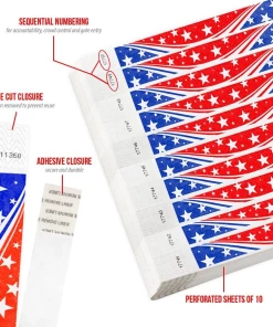 Online American Store Accessories WristCo Stars & Stripes Red, White, And Blue American USA 3/4