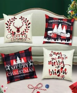 PATIMATE Store PATIMATE Red Santa Noel Pillowcase Christmas 2018 Merry Christmas Ornaments Christmas Decor For Home Happy New Year 2019 Navidad Christmas Home Decor