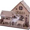 Shop4503052 Store LED Light Wooden House Christmas Ornaments Xmas Tree Hanging Decor New Year Decorations For Home