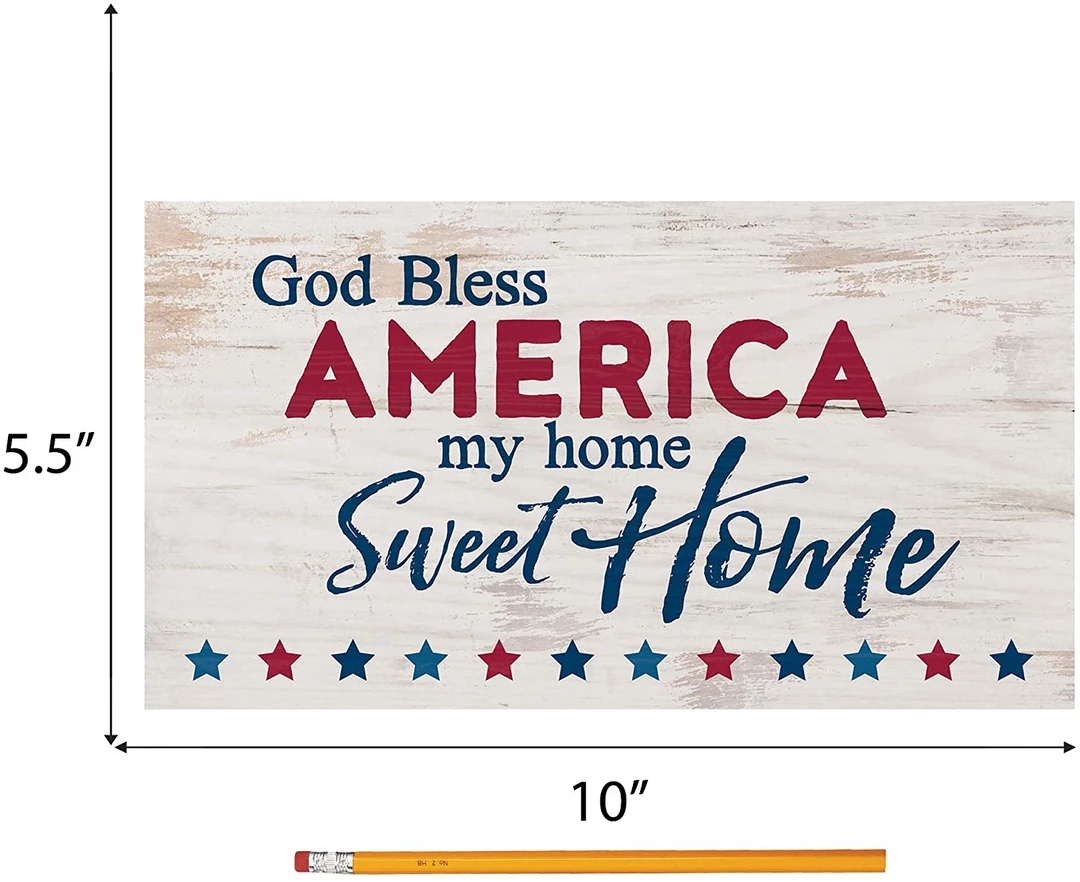 EddieBoyDesigns God Bless America My Home Sweet Home, America Wood Sign, Patriotic Wall Art, 4th Of July Sign, Patriotic Wood Decor 3 EddieBoyDesigns God Bless America My Home Sweet Home, America Wood Sign, Patriotic Wall Art, 4th Of July Sign, Patriotic Wood Decor
