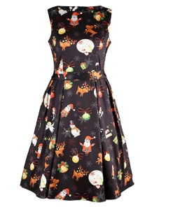 SYourself Store 2018 New Winter Christmas Dress For Women Elk Snowflake Autumn Long Sleeve 5XL Plus Size Lady Casual A-Line Mini Dress Vestidos