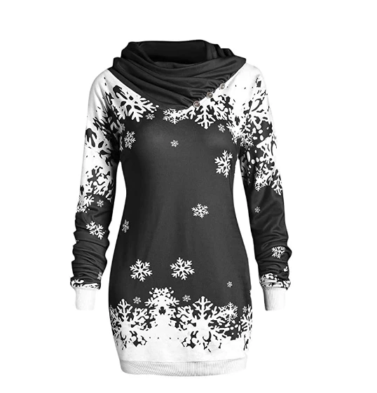 TONSEE Store Christmas Women Clothing 2018 Christmas Sweatshirt Women New Fashions Santa Claus Snowflake Skew Neck Autumn Causal Long Pullover Sweatshirts Clothes 9 TONSEE Store Christmas Women Clothing 2018 Christmas Sweatshirt Women New Fashions Santa Claus Snowflake Skew Neck Autumn Causal Long Pullover Sweatshirts Clothes