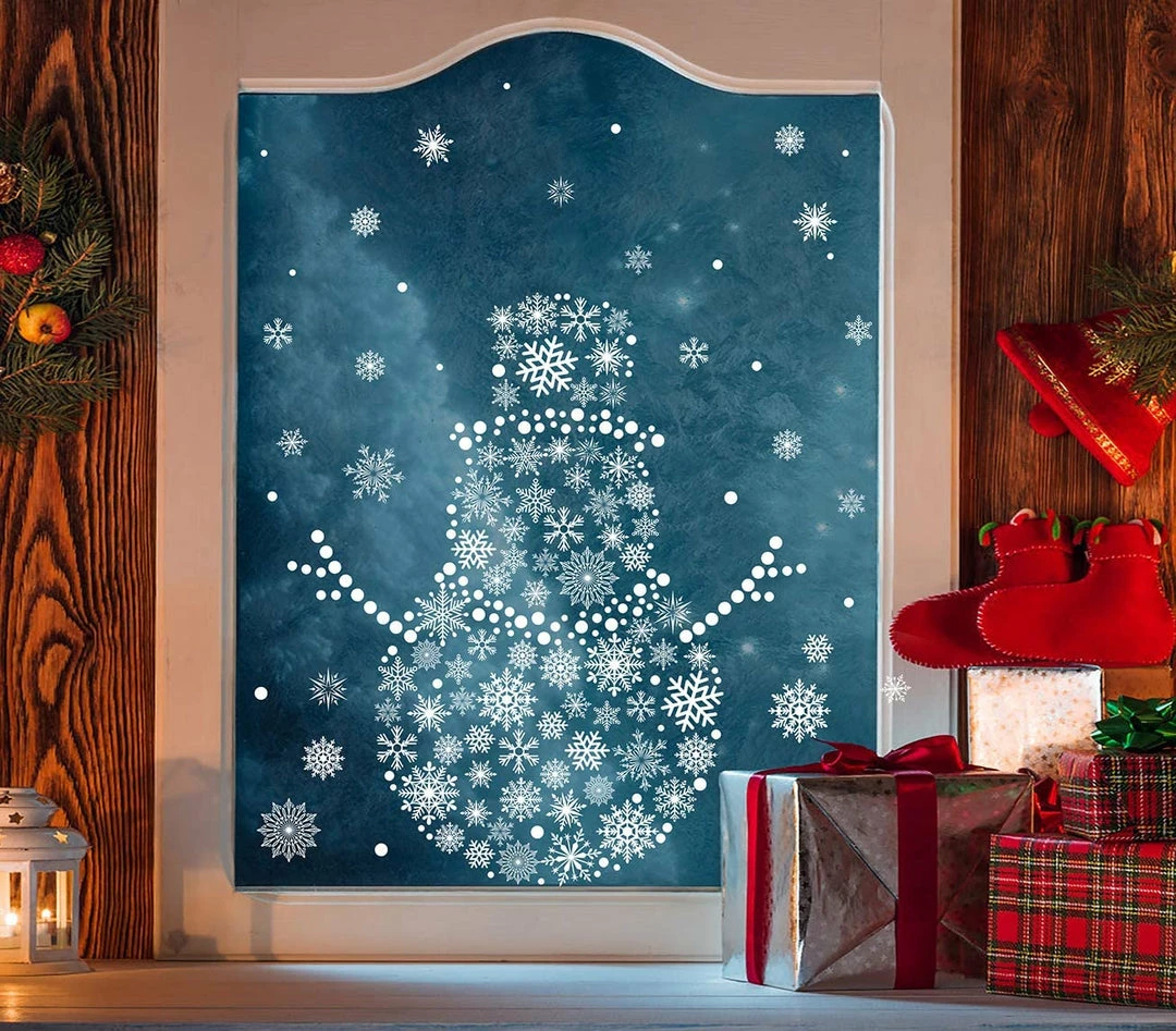 The American Store Christmas Home Decor Christmas Decorative Decal Window Stickers Removable Xmas Glass Wall Stickers Merry Christmas Snowflake Sticker Home Decor 6 The American Store Christmas Home Decor Christmas Decorative Decal Window Stickers Removable Xmas Glass Wall Stickers Merry Christmas Snowflake Sticker Home Decor