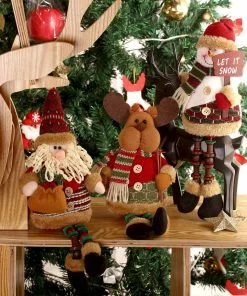 Wenyida Store Santa Claus Snowman Reindeer Christmas Ornaments Home Door Decoration New Year Christmas Decorations Ornaments For Home Christma