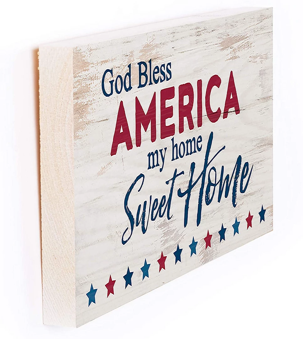 EddieBoyDesigns God Bless America My Home Sweet Home, America Wood Sign, Patriotic Wall Art, 4th Of July Sign, Patriotic Wood Decor 5 EddieBoyDesigns God Bless America My Home Sweet Home, America Wood Sign, Patriotic Wall Art, 4th Of July Sign, Patriotic Wood Decor
