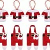 The American Store Hot Sale 8Pcs Fancy Santa Christmas Decorations Silverware Holders Pockets Dinner Table Decor Home Decoration