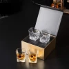 Online American Store Square Whiskey Rocks Glass - Premium Lead Free Crystal Scotch Tumbler For Bourbon Or Whisky - 9 Oz Set Of 4 Casual Glasses