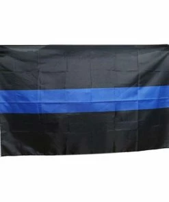 Golden Stars Shop American Flag 90*150cm USA Police Flags Thin American National Banner White And Blue Stars Printed Strip With Brass Grommets PC885857