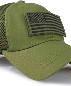 TACVASEN Official Store TACVASEN Tactical Camouflage Baseball Caps Men Summer Mesh Military Army Caps Constructed Trucker Cap Hats With USA Flag Patches