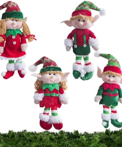 The American Store Elf Christmas Tree Ornaments Santa Claus Plush Hanging Party Favor Christmas Tree Decoration