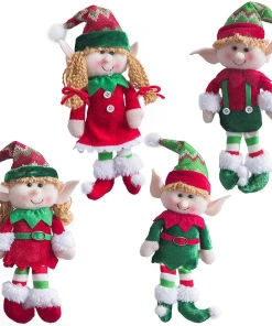 The American Store Elf Christmas Tree Ornaments Santa Claus Plush Hanging Party Favor Christmas Tree Decoration