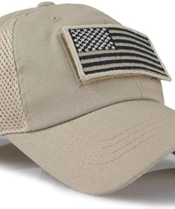 TACVASEN Official Store TACVASEN Tactical Camouflage Baseball Caps Men Summer Mesh Military Army Caps Constructed Trucker Cap Hats With USA Flag Patches